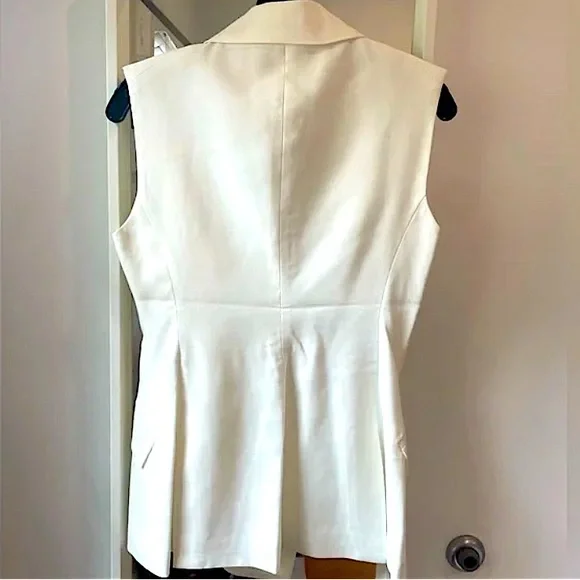 Luxe LBV viscose ivory vest, trendy - NWT, size S